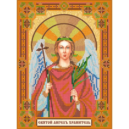 Icons charts on artistic canvas Holy Guardian Angel, ACK-140 by Abris Art - buy online! ✿ Fast delivery ✿ Factory price ✿ Wholesale and retail ✿ Purchase The scheme for embroidery with beads icons on canvas