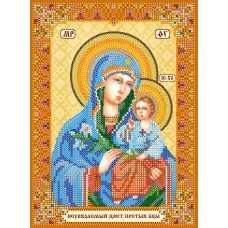 Icon's charts on artistic canvas Icon of the Mother of God «The Unfading Blossom»