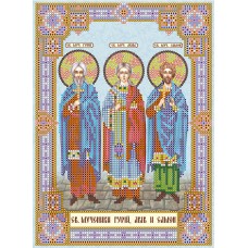 Icon's charts on artistic canvas Icons "Holy Martyrs Gurias, Abibus and Samon"