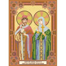 Icon's charts on artistic canvas Icons "St.Petr the Prince and St.Fevronia the Princess"