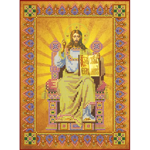 Icons charts on artistic canvas God Almighty Icon, ACK-169 by Abris Art - buy online! ✿ Fast delivery ✿ Factory price ✿ Wholesale and retail ✿ Purchase The scheme for embroidery with beads icons on canvas