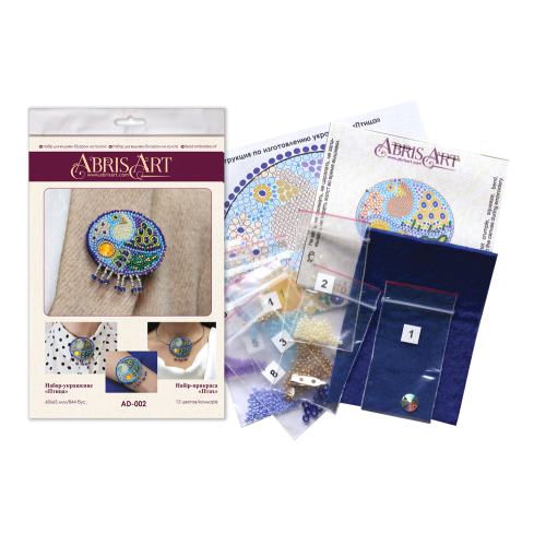 Decoration Bird, AD-002 by Abris Art - buy online! ✿ Fast delivery ✿ Factory price ✿ Wholesale and retail ✿ Purchase Kits for creating brooches (jewelry) with beads