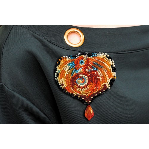 Decoration The Dragon, AD-005 by Abris Art - buy online! ✿ Fast delivery ✿ Factory price ✿ Wholesale and retail ✿ Purchase Kits for creating brooches (jewelry) with beads