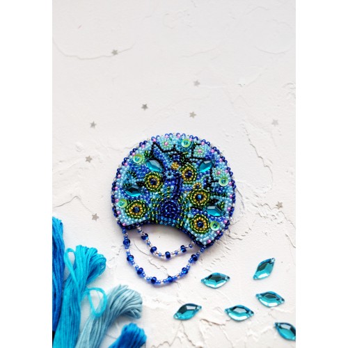 Decoration Peacock, AD-006 by Abris Art - buy online! ✿ Fast delivery ✿ Factory price ✿ Wholesale and retail ✿ Purchase Kits for creating brooches (jewelry) with beads