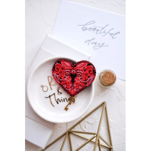 Decoration The key to the heart-1, AD-008 by Abris Art - buy online! ✿ Fast delivery ✿ Factory price ✿ Wholesale and retail ✿ Purchase Kits for creating brooches (jewelry) with beads