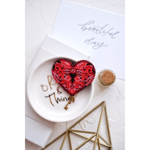 Decoration The key to the heart-1, AD-008 by Abris Art - buy online! ✿ Fast delivery ✿ Factory price ✿ Wholesale and retail ✿ Purchase Kits for creating brooches (jewelry) with beads