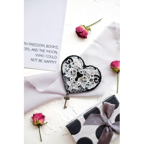 Decoration The key to the heart-2, AD-009 by Abris Art - buy online! ✿ Fast delivery ✿ Factory price ✿ Wholesale and retail ✿ Purchase Kits for creating brooches (jewelry) with beads