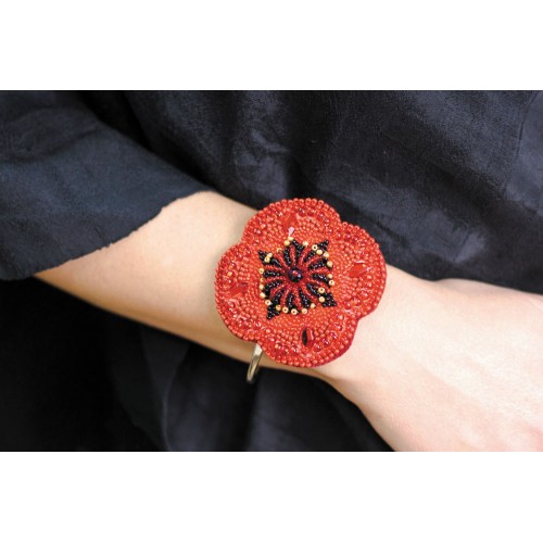 Decoration Poppy, AD-020 by Abris Art - buy online! ✿ Fast delivery ✿ Factory price ✿ Wholesale and retail ✿ Purchase Kits for creating brooches (jewelry) with beads