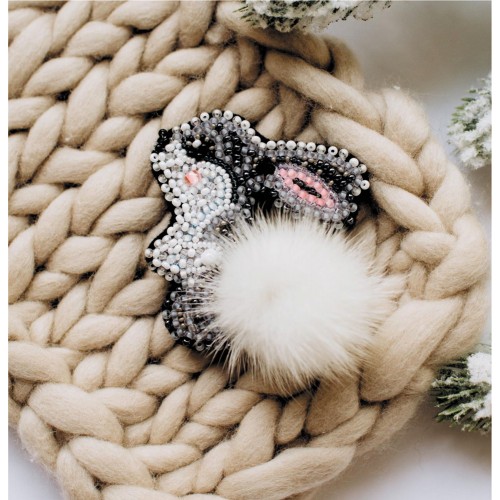 Decoration Bunny, AD-026 by Abris Art - buy online! ✿ Fast delivery ✿ Factory price ✿ Wholesale and retail ✿ Purchase Kits for creating brooches (jewelry) with beads