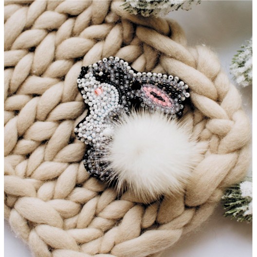Decoration Bunny, AD-026 by Abris Art - buy online! ✿ Fast delivery ✿ Factory price ✿ Wholesale and retail ✿ Purchase Kits for creating brooches (jewelry) with beads