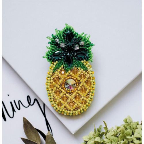 Decoration Pineapple, AD-029 by Abris Art - buy online! ✿ Fast delivery ✿ Factory price ✿ Wholesale and retail ✿ Purchase Kits for creating brooches (jewelry) with beads