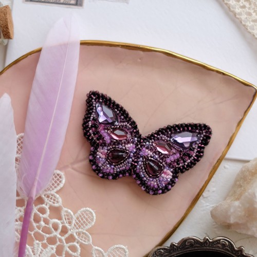 Decoration Purple wave, AD-033 by Abris Art - buy online! ✿ Fast delivery ✿ Factory price ✿ Wholesale and retail ✿ Purchase Kits for creating brooches (jewelry) with beads