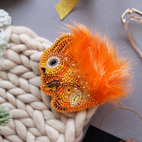 Decoration Fluffy, AD-042 by Abris Art - buy online! ✿ Fast delivery ✿ Factory price ✿ Wholesale and retail ✿ Purchase Kits for creating brooches (jewelry) with beads