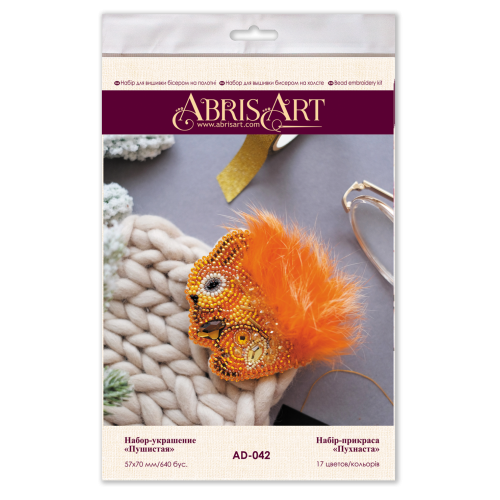Decoration Fluffy, AD-042 by Abris Art - buy online! ✿ Fast delivery ✿ Factory price ✿ Wholesale and retail ✿ Purchase Kits for creating brooches (jewelry) with beads