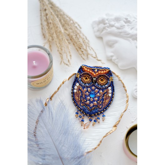 Decoration Owl, AD-045 by Abris Art - buy online! ✿ Fast delivery ✿ Factory price ✿ Wholesale and retail ✿ Purchase Kits for creating brooches (jewelry) with beads