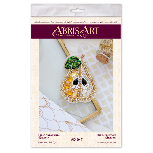 Decoration Dyushes pear, AD-047 by Abris Art - buy online! ✿ Fast delivery ✿ Factory price ✿ Wholesale and retail ✿ Purchase Kits for creating brooches (jewelry) with beads