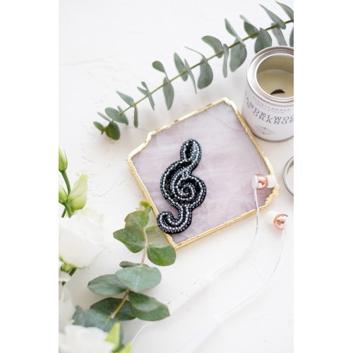 Decoration Treble clef, AD-051 by Abris Art - buy online! ✿ Fast delivery ✿ Factory price ✿ Wholesale and retail ✿ Purchase Kits for creating brooches (jewelry) with beads