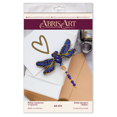 Decoration Dragonfly, AD-073 by Abris Art - buy online! ✿ Fast delivery ✿ Factory price ✿ Wholesale and retail ✿ Purchase Kits for creating brooches (jewelry) with beads