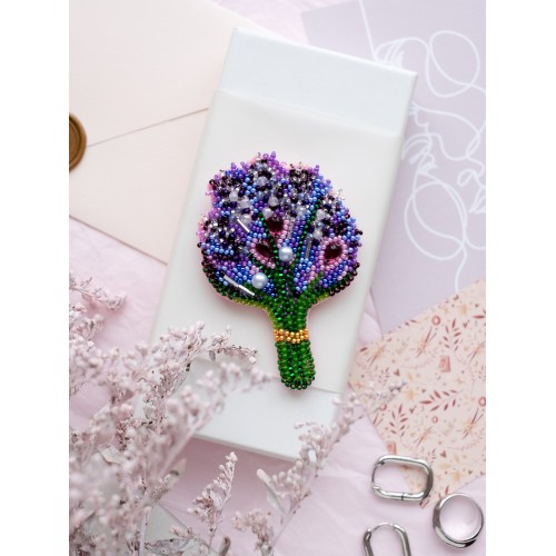Decoration Lavender, AD-074 by Abris Art - buy online! ✿ Fast delivery ✿ Factory price ✿ Wholesale and retail ✿ Purchase Kits for creating brooches (jewelry) with beads