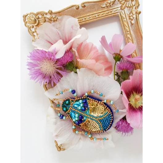 Decoration Azurite, AD-084 by Abris Art - buy online! ✿ Fast delivery ✿ Factory price ✿ Wholesale and retail ✿ Purchase Kits for creating brooches (jewelry) with beads