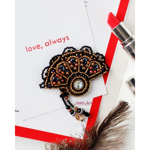 Decoration Fan, AD-098 by Abris Art - buy online! ✿ Fast delivery ✿ Factory price ✿ Wholesale and retail ✿ Purchase Kits for creating brooches (jewelry) with beads
