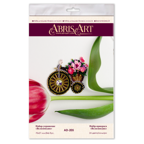 Decoration Small bike, AD-205 by Abris Art - buy online! ✿ Fast delivery ✿ Factory price ✿ Wholesale and retail ✿ Purchase Kits for creating brooches (jewelry) with beads