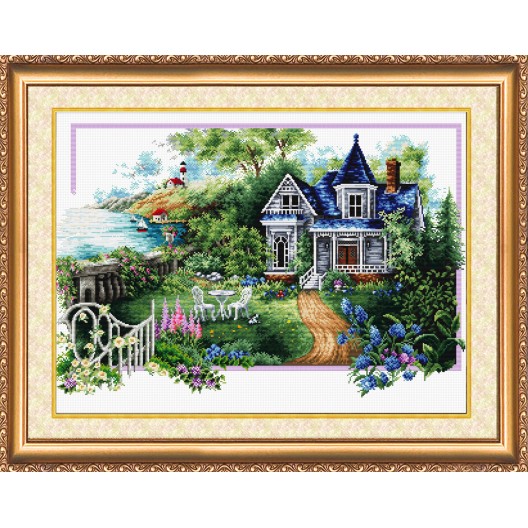 Cross-stitch kits Summer story (Landscape), AH-009 by Abris Art - buy online! ✿ Fast delivery ✿ Factory price ✿ Wholesale and retail ✿ Purchase Big kits for cross stitch embroidery