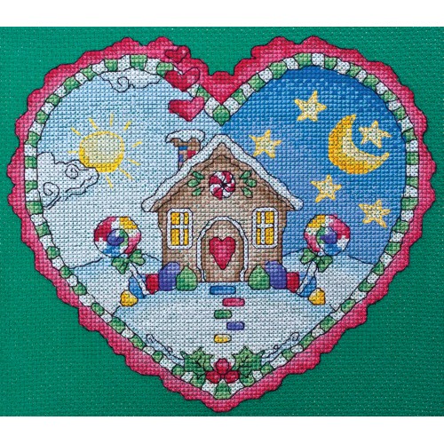 Cross-stitch kits Christmas gingerbread (Winter tale), AH-022 by Abris Art - buy online! ✿ Fast delivery ✿ Factory price ✿ Wholesale and retail ✿ Purchase Big kits for cross stitch embroidery