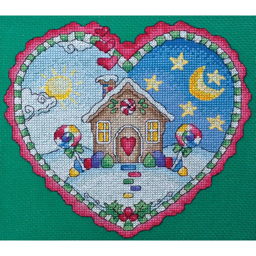 Cross-stitch kits Christmas gingerbread (Winter tale), AH-022 by Abris Art - buy online! ✿ Fast delivery ✿ Factory price ✿ Wholesale and retail ✿ Purchase Big kits for cross stitch embroidery