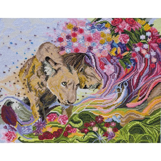 Cross-stitch kits Lion Heart, AH-031 by Abris Art - buy online! ✿ Fast delivery ✿ Factory price ✿ Wholesale and retail ✿ Purchase Big kits for cross stitch embroidery