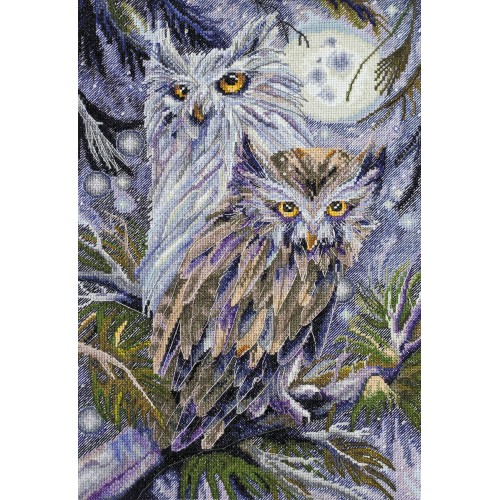 Cross-stitch kits Owls, AH-032 by Abris Art - buy online! ✿ Fast delivery ✿ Factory price ✿ Wholesale and retail ✿ Purchase Big kits for cross stitch embroidery