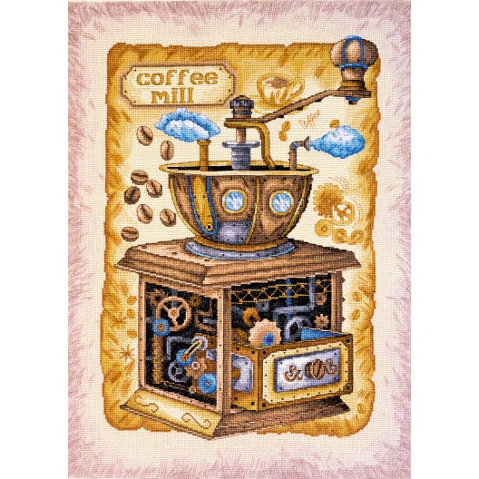 Cross-stitch kits Coffee beans, AH-040 by Abris Art - buy online! ✿ Fast delivery ✿ Factory price ✿ Wholesale and retail ✿ Purchase Big kits for cross stitch embroidery