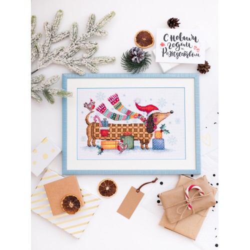 Cross-stitch kits I am feeling a holiday, AH-043 by Abris Art - buy online! ✿ Fast delivery ✿ Factory price ✿ Wholesale and retail ✿ Purchase Big kits for cross stitch embroidery