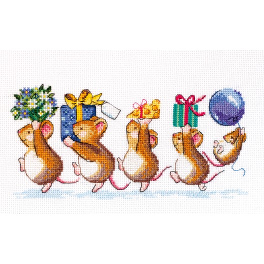 Cross-stitch kits We are in a hurry to greet, AH-044 by Abris Art - buy online! ✿ Fast delivery ✿ Factory price ✿ Wholesale and retail ✿ Purchase Big kits for cross stitch embroidery