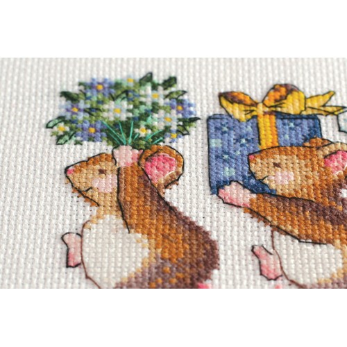 Cross-stitch kits We are in a hurry to greet, AH-044 by Abris Art - buy online! ✿ Fast delivery ✿ Factory price ✿ Wholesale and retail ✿ Purchase Big kits for cross stitch embroidery