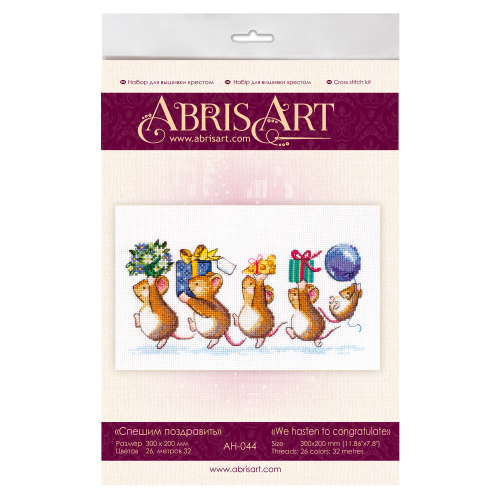 Cross-stitch kits We are in a hurry to greet, AH-044 by Abris Art - buy online! ✿ Fast delivery ✿ Factory price ✿ Wholesale and retail ✿ Purchase Big kits for cross stitch embroidery