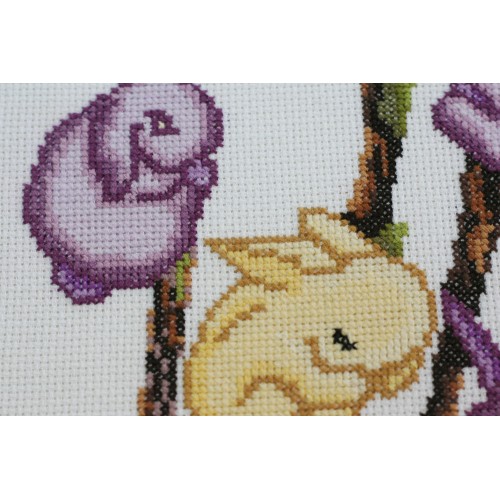 Cross-stitch kits March rabbits, AH-046 by Abris Art - buy online! ✿ Fast delivery ✿ Factory price ✿ Wholesale and retail ✿ Purchase Big kits for cross stitch embroidery