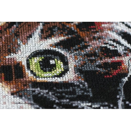 Cross-stitch kits Fluffy kitten, AH-062 by Abris Art - buy online! ✿ Fast delivery ✿ Factory price ✿ Wholesale and retail ✿ Purchase Big kits for cross stitch embroidery