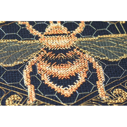 Cross-stitch kits Golden bee, AH-063 by Abris Art - buy online! ✿ Fast delivery ✿ Factory price ✿ Wholesale and retail ✿ Purchase Big kits for cross stitch embroidery