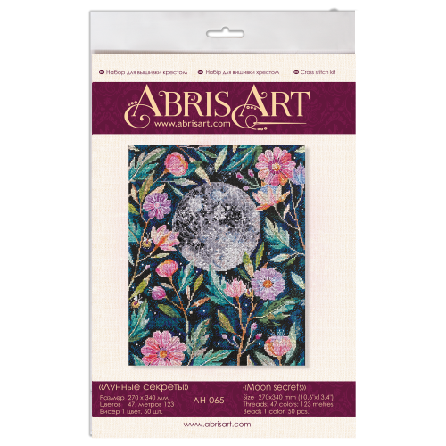 Cross-stitch kits Moon secrets, AH-065 by Abris Art - buy online! ✿ Fast delivery ✿ Factory price ✿ Wholesale and retail ✿ Purchase Big kits for cross stitch embroidery