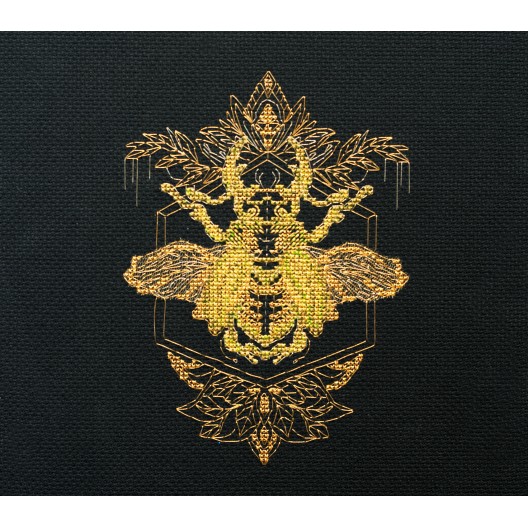 Cross-stitch kits Golden Beetle, AH-068 by Abris Art - buy online! ✿ Fast delivery ✿ Factory price ✿ Wholesale and retail ✿ Purchase Big kits for cross stitch embroidery