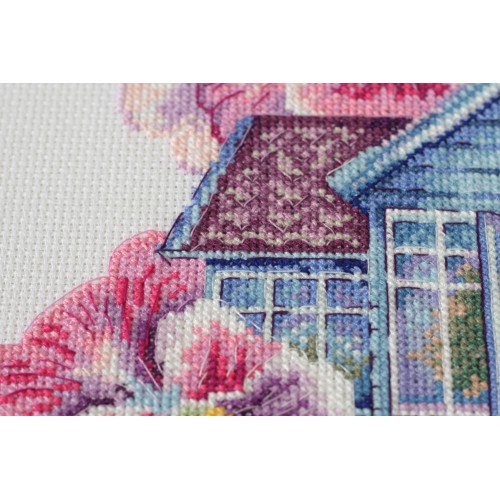 Cross-stitch kits Violet house, AH-072 by Abris Art - buy online! ✿ Fast delivery ✿ Factory price ✿ Wholesale and retail ✿ Purchase Big kits for cross stitch embroidery