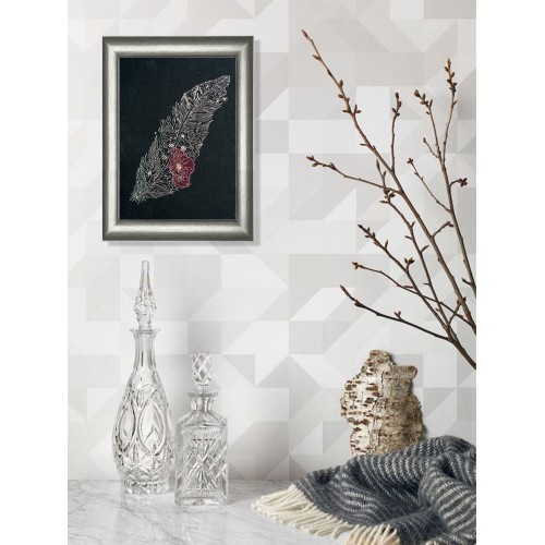 Cross-stitch kits Feather-1, AH-077 by Abris Art - buy online! ✿ Fast delivery ✿ Factory price ✿ Wholesale and retail ✿ Purchase Big kits for cross stitch embroidery