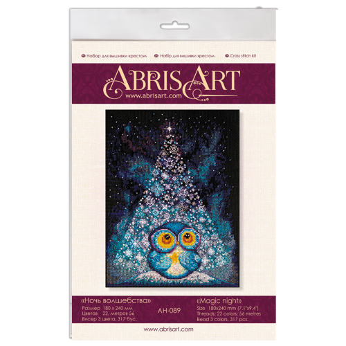 Cross-stitch kits Magic night, AH-089 by Abris Art - buy online! ✿ Fast delivery ✿ Factory price ✿ Wholesale and retail ✿ Purchase Big kits for cross stitch embroidery