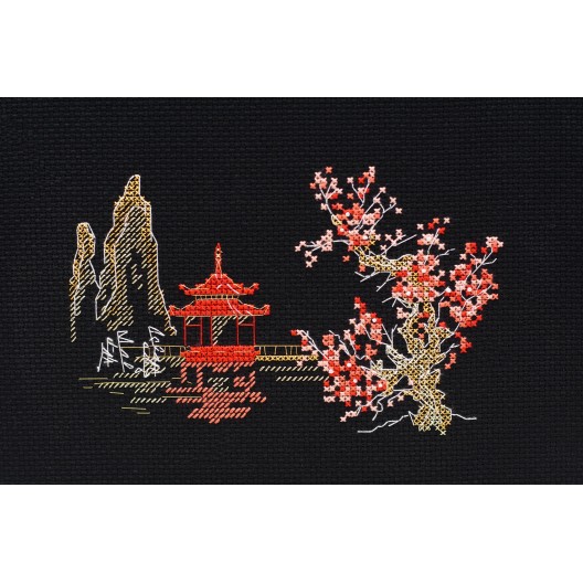 Cross-stitch kits Japan-2, AH-098 by Abris Art - buy online! ✿ Fast delivery ✿ Factory price ✿ Wholesale and retail ✿ Purchase Big kits for cross stitch embroidery