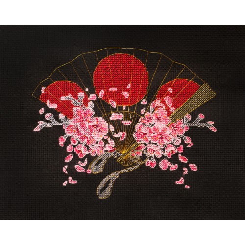 Cross-stitch kits Fan, AH-118 by Abris Art - buy online! ✿ Fast delivery ✿ Factory price ✿ Wholesale and retail ✿ Purchase Big kits for cross stitch embroidery
