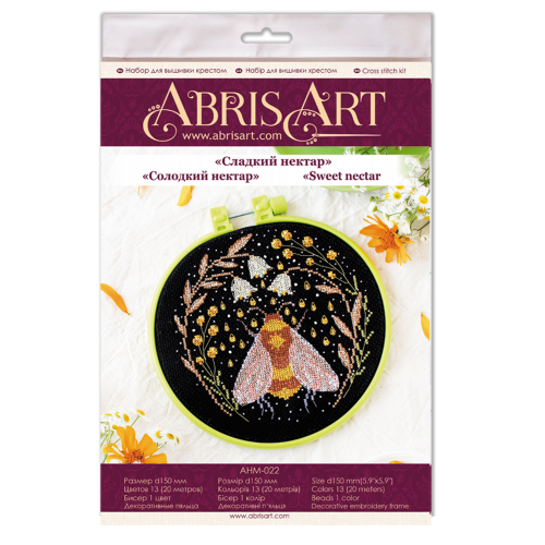 Cross-stitch kits Sweet nectar, AHM-022 by Abris Art - buy online! ✿ Fast delivery ✿ Factory price ✿ Wholesale and retail ✿ Purchase Kits-miniature for cross stitch