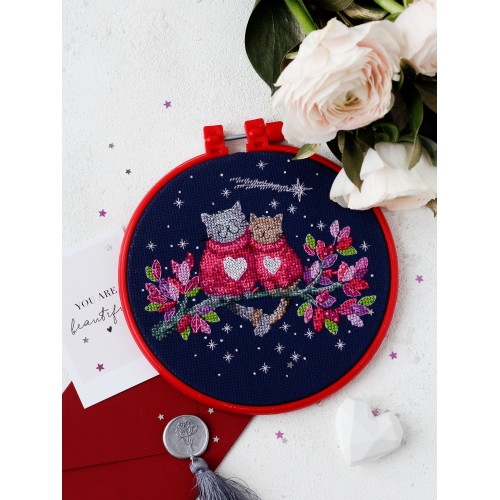 Cross-stitch kits Date under the stars, AHM-037 by Abris Art - buy online! ✿ Fast delivery ✿ Factory price ✿ Wholesale and retail ✿ Purchase Kits-miniature for cross stitch