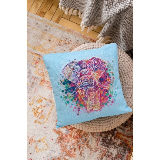 Cross-stitch kits Elephant, AHP-001 by Abris Art - buy online! ✿ Fast delivery ✿ Factory price ✿ Wholesale and retail ✿ Purchase Cushion kits with cross stitch