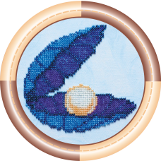 Mini Bead embroidery kit Shell